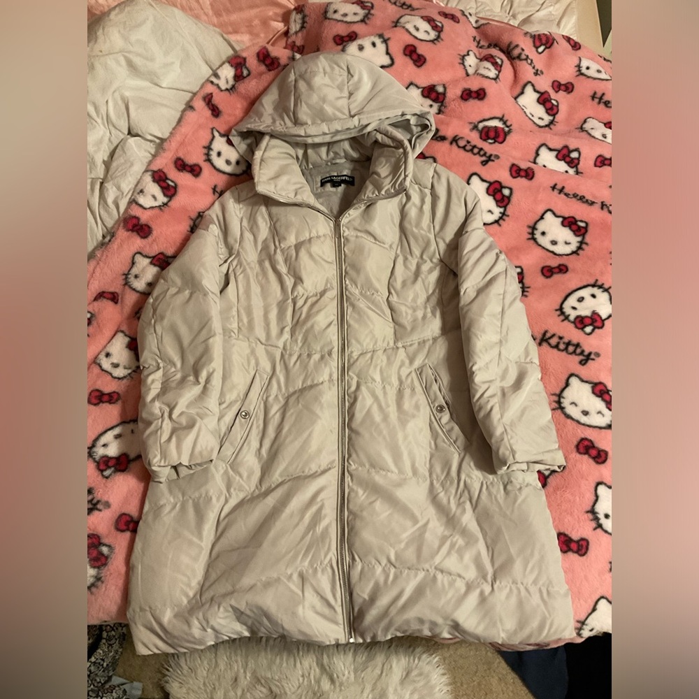 Karl Lagerfeld Paris snatching long winter coat